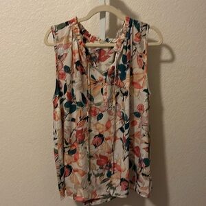 NWOT Beacon Apparel Blouse tank shirt w/ flowers 2x